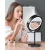 imageGospire 7quot Lighted Makeup Mirror with Magnification 10X1X Double Sided Round Magnifying LED Vanity Standing Cosmetic Shaving Mirror with Battery Operated Cordless Portable for Bathroom BedroomBlack7