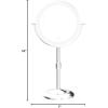 imageGospire 7quot Lighted Makeup Mirror with Magnification 10X1X Height Adjustable ampamp 3 Color Dimmable Lights 360 Swivel Double Sided Light up Rechargeable LED Cosmetic Vanity Cordless Standing MirrorSilver