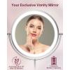 imageGospire 7quot Lighted Makeup Mirror with Magnification 10X1X Height Adjustable ampamp 3 Color Dimmable Lights 360 Swivel Double Sided Light up Rechargeable LED Cosmetic Vanity Cordless Standing MirrorChrome