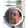 imageGospire 9 Wall Mounted Lighted Magnifying Mirror 1X10X Magnification DoubleSided LED Bathroom Mirror 3 Color Lights ampamp Stepless Dimming with Touch Sensor Extendable Arm 360 Swivel for ShavingBlack