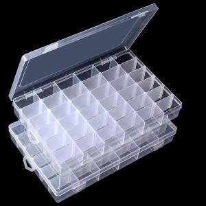 imageGospire 15 Large Grids Clear Plastic Jewelry Box Organizer Storage Container with Removable Dividers 15 Grids  ClearClear36 Grids2