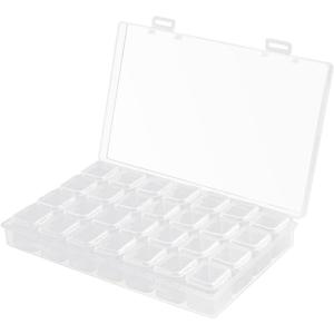 imageGospire 15 Large Grids Clear Plastic Jewelry Box Organizer Storage Container with Removable Dividers 15 Grids  ClearClearsmall 28 Grids